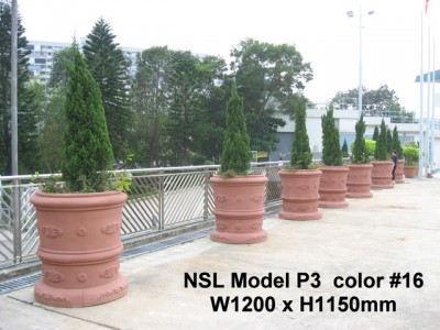 NSL Model P3 Fibreglass Reinforced Planters